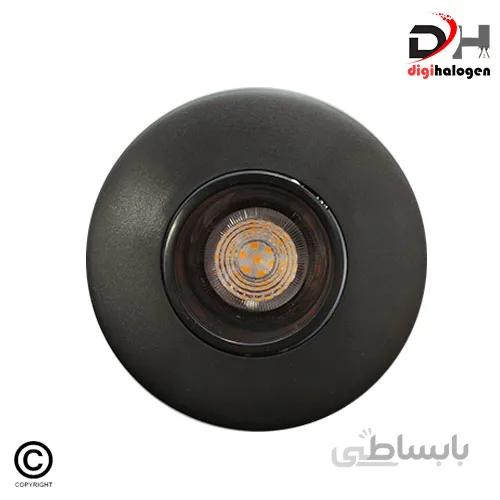 قاب هالوژن پارس لایت عمیق مدل مشکی مدادی براق F436BP