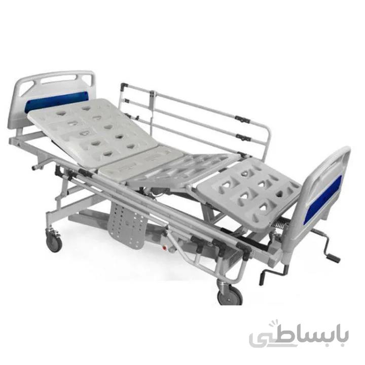 تخت بیمارستانی خانگی برقی«سه شکن» با تنظیم ارتفاع