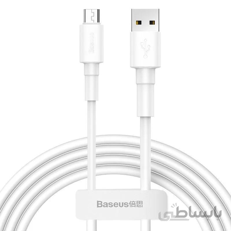 کابل شارژ سریع میکرو یو اس بی بیسوس Baseus Mini White Micro USB Cable 2m