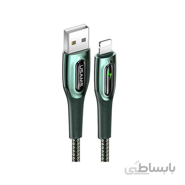 کابل شارژ سریع یواس‌بی به لایتنینگ 2 متری یوسامز USAMS Cable Raydan Series Smart Power Off For Lightning SJ470USB02