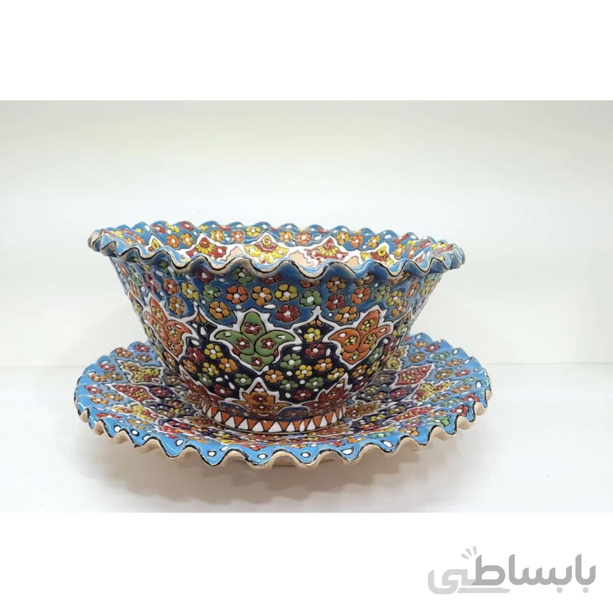 کاسه بشقاب 25 سانتی مینا کاری