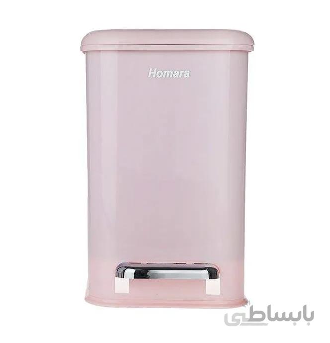 سطل پدالی دو جداره 20 لیتری 4گوش همارا صورتی