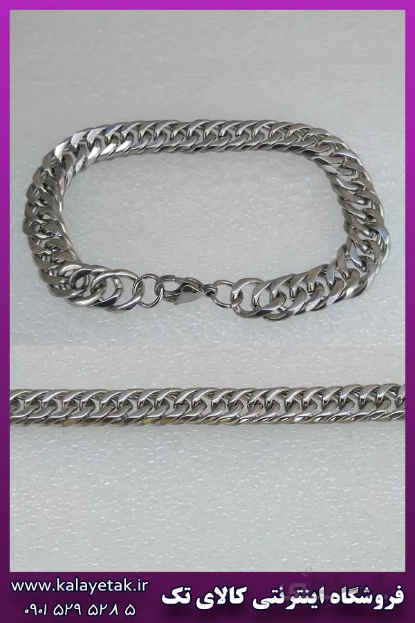 دستبند کارتیه نقره ای استیل کد 626430
