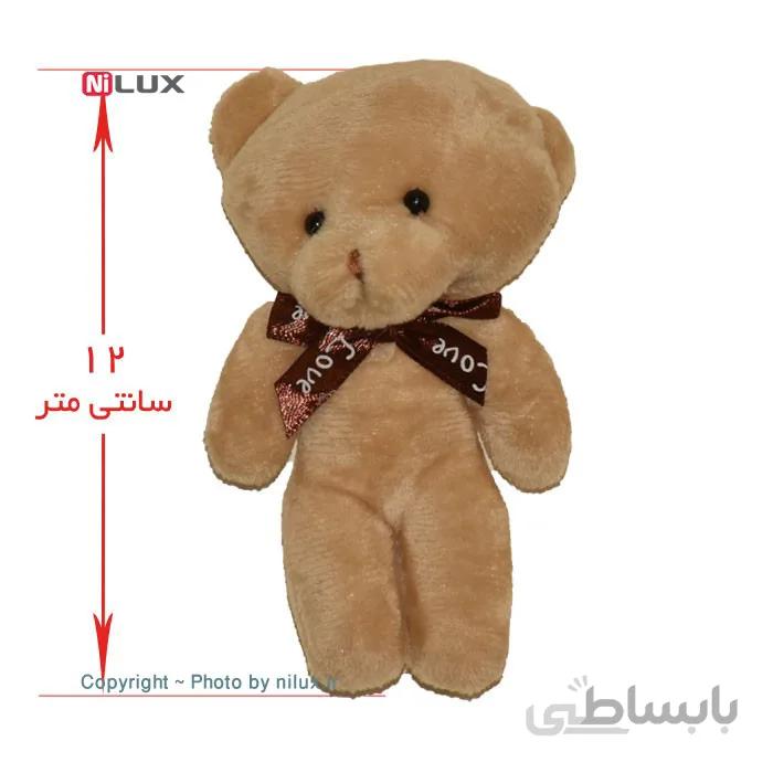 عروسک آویز مدل خرس قهوه ای ارتفاع 12 سانتی متر