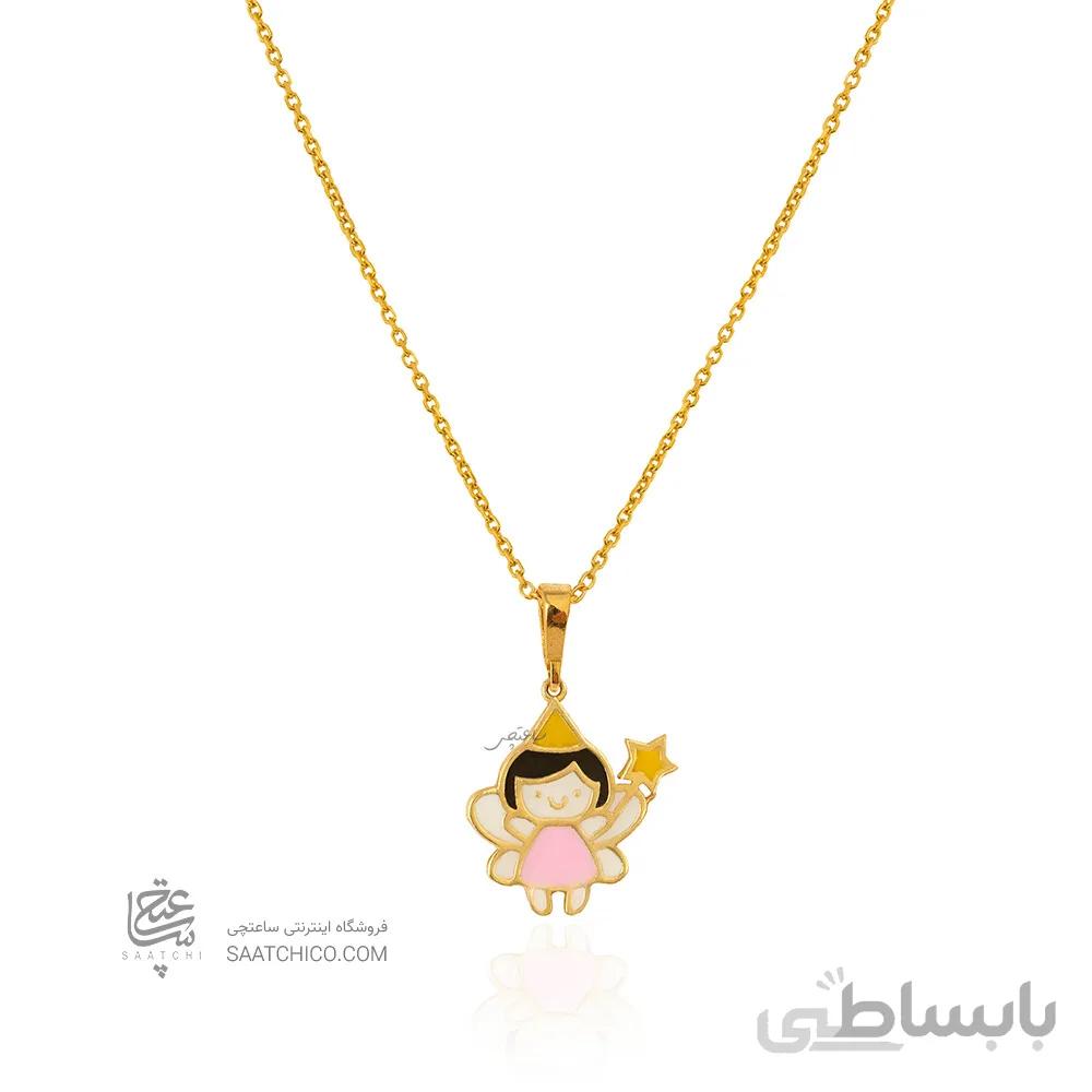 آویز طلا کودک طرح فرشته دختر کد KP628