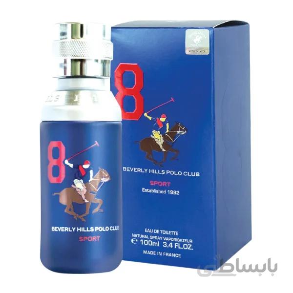 ادوتویلت مردانه پولو مدل number eight حجم 100میل ا Beverly Hills Polo Club eau de toilet number eight 100ml