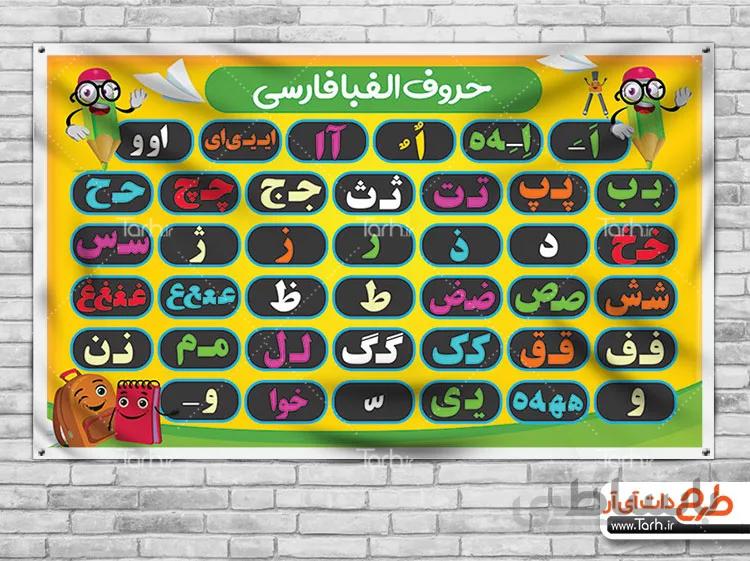 بنر حروف الفبا فارسی