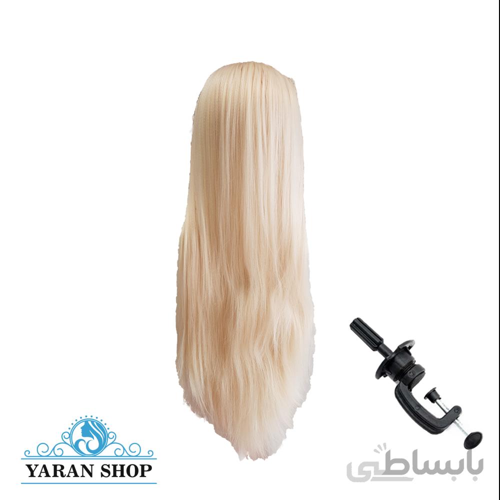 سر مانکن شینیون رنگ بلوند + پایه رومیزی