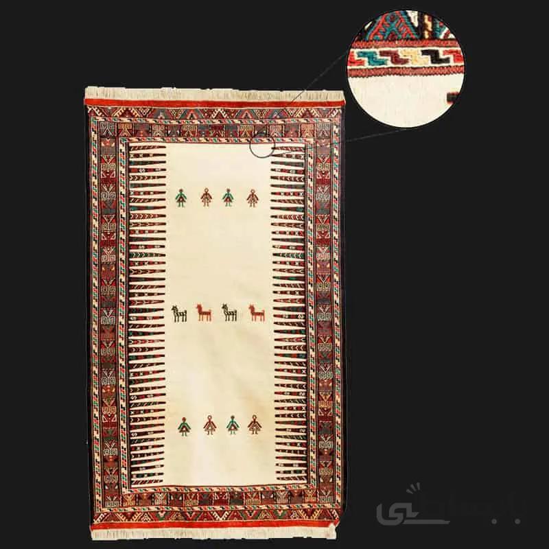 گلیم دست بافت سفره کردی مدل 006