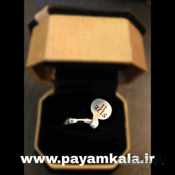حلقه طرح رینگ استیل رنگ ثابت رنگ نقره ای (سایز 7)