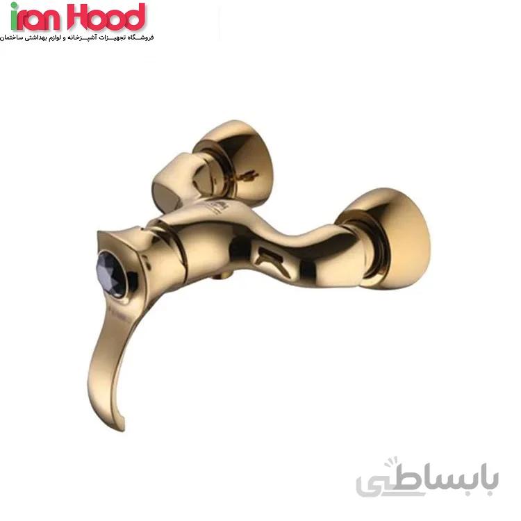 شیر توالت درخشان مدل رزکات طلامات ا Derakhshan gold mate Rose-Cut toilet tap