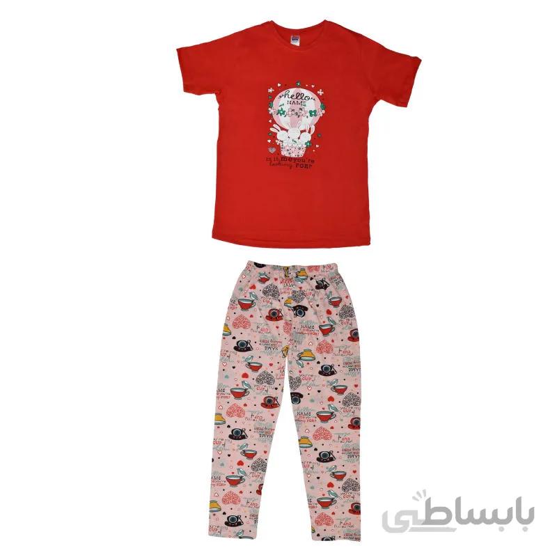 ست تی شرت و شلوار دخترانه زیروه مدل 6972
