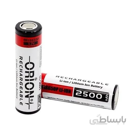 باتری لیتیوم یون 3.7v سایز 18650 2500mAh مارک ORION پاور