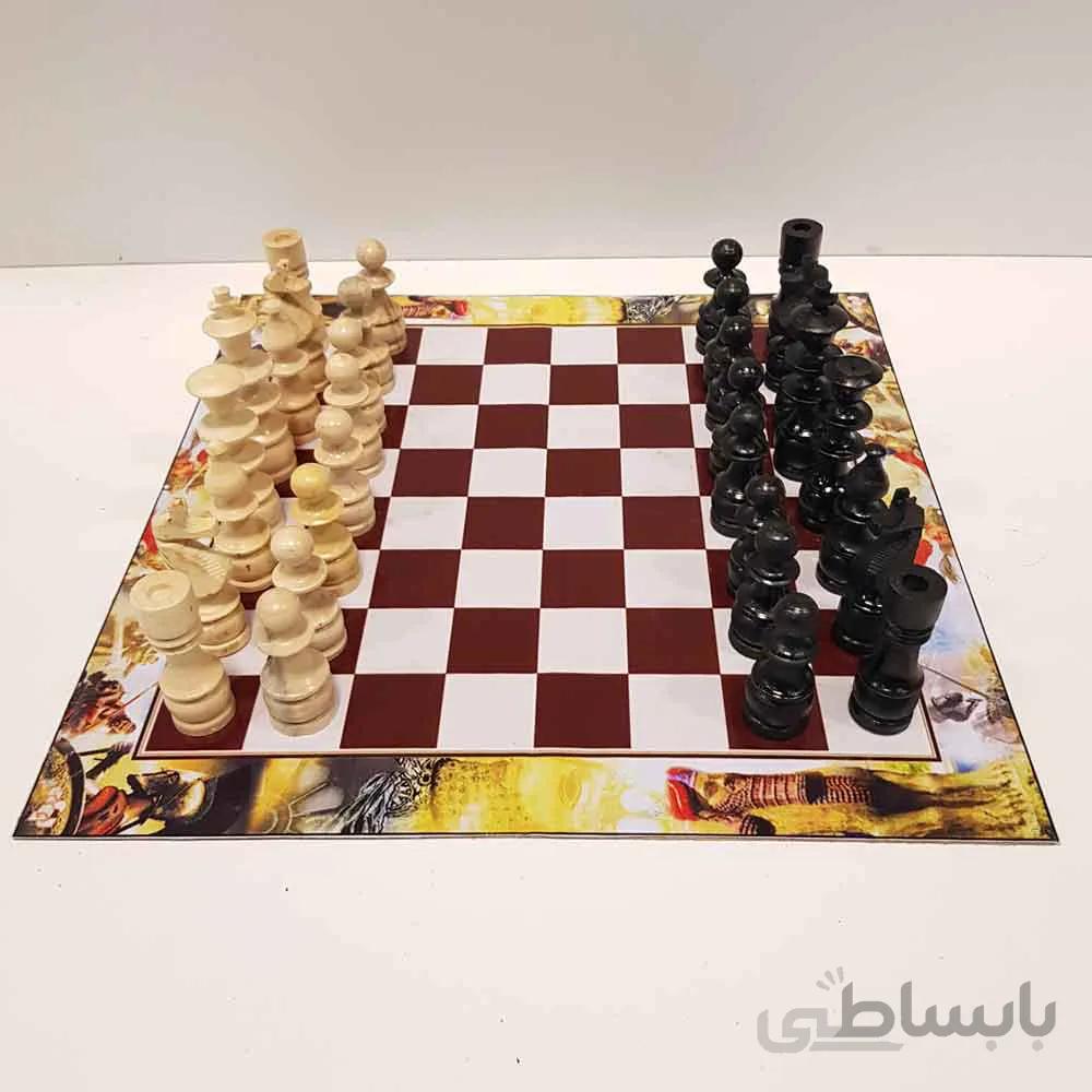 صفحه شطرنج فلکس با مهره شطرنج اعلا بزرگ