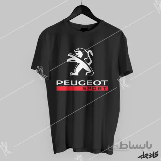 تیشرت نخ پنبه لوگو پژو Peugeot Sport