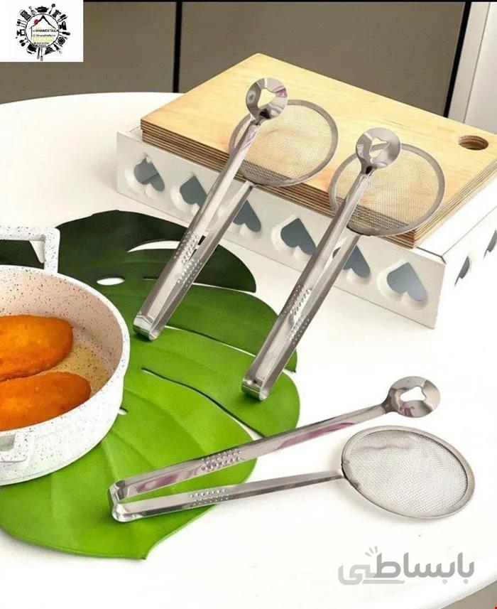 انبر روغن گیراستیل صافی دار