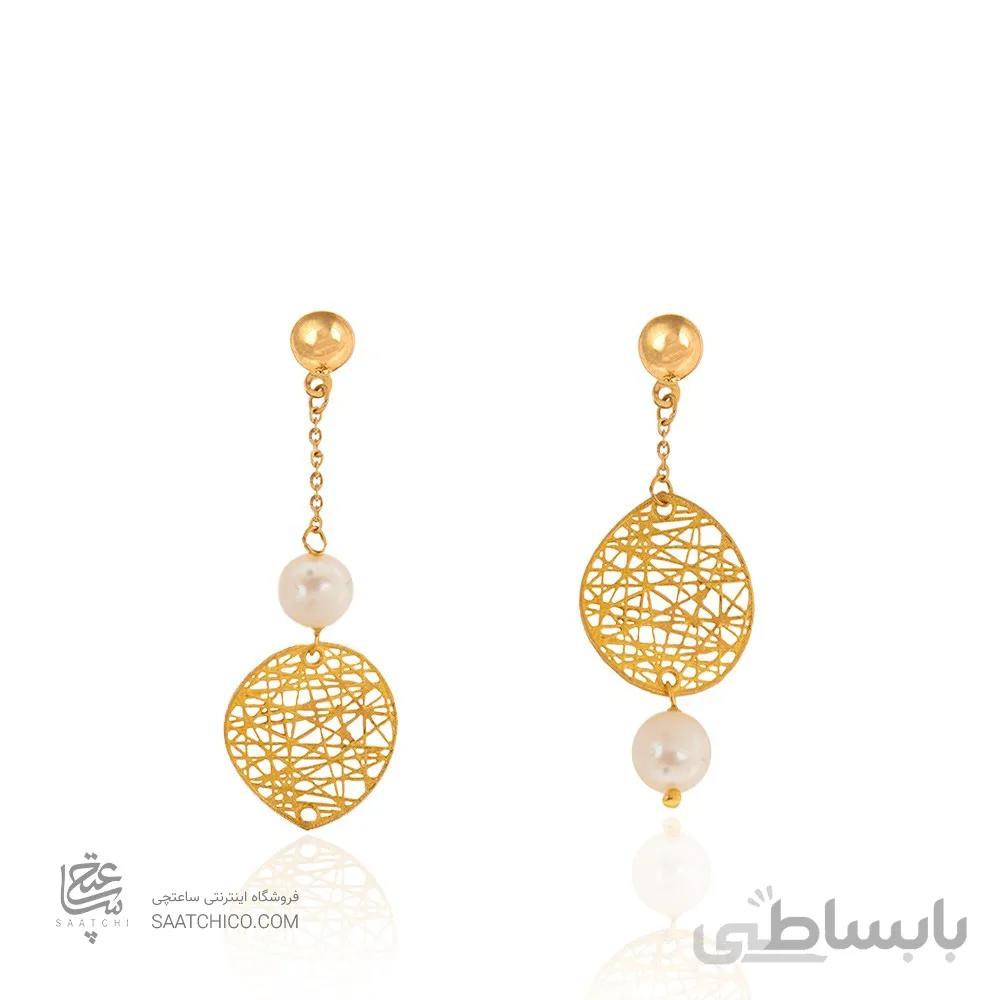 گوشواره طلا دست ساز طرح فیوژن چیپسی کد XE262
