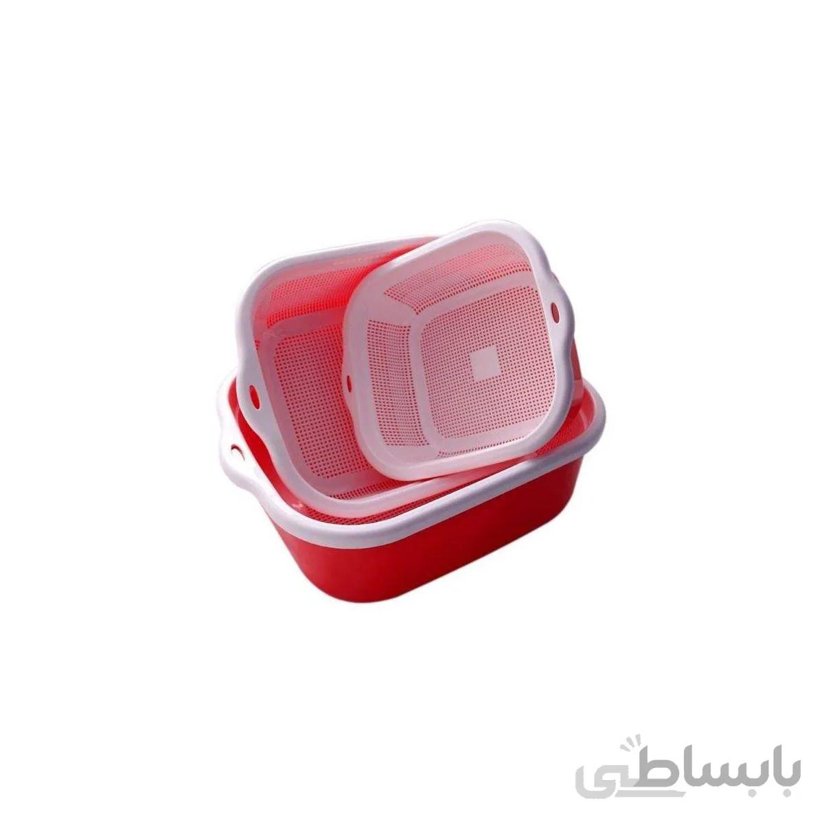 ست آبکش و لگن 3 پارچه لیمون مدل نسیم کد LP25