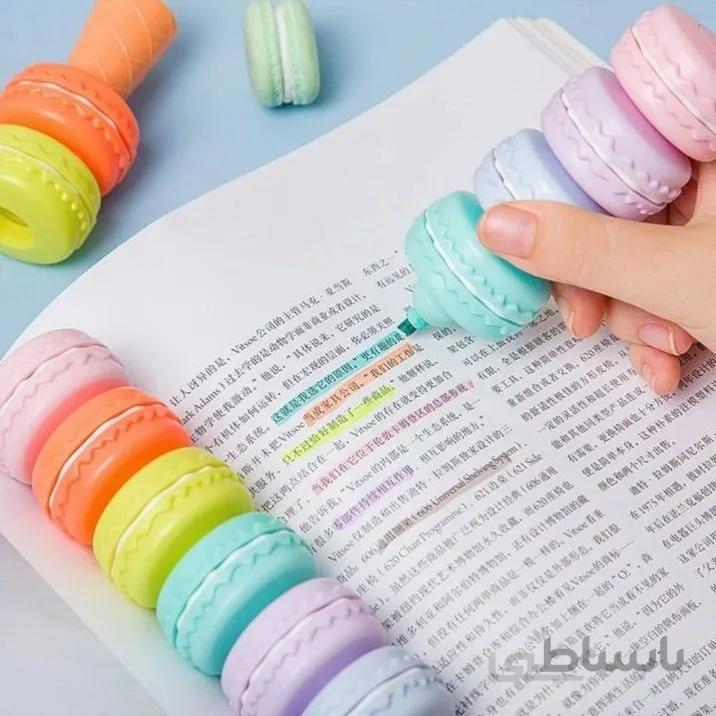 ماژیک هایلایتر فانتزی مدل ماکارون مجموعه ۶ عددی cute highlighter marker | ahwazonline.com