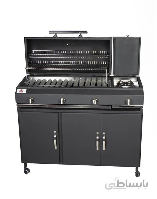 کباب پز گازی حسینی مدل آذرخش ا ابعاد : 40 × 120 سانتی متر