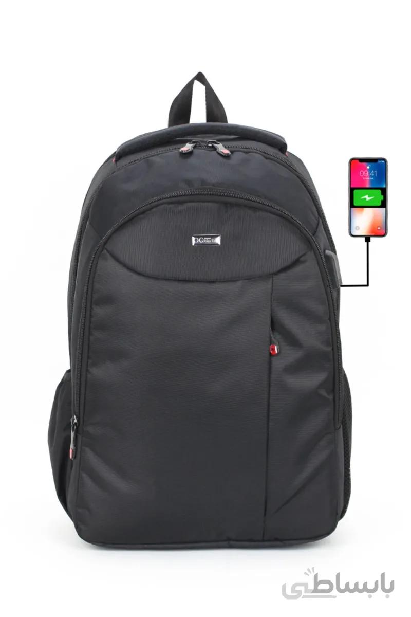 Case Club کوله پشتی لپ تاپ با پایه USB 15.6 اینچی محافظ ضربه گیر پارچه ضد آب
