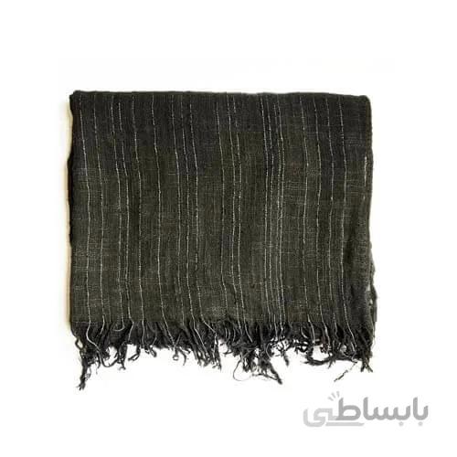 شال گردن راه راه مشکی مردانه SH1020