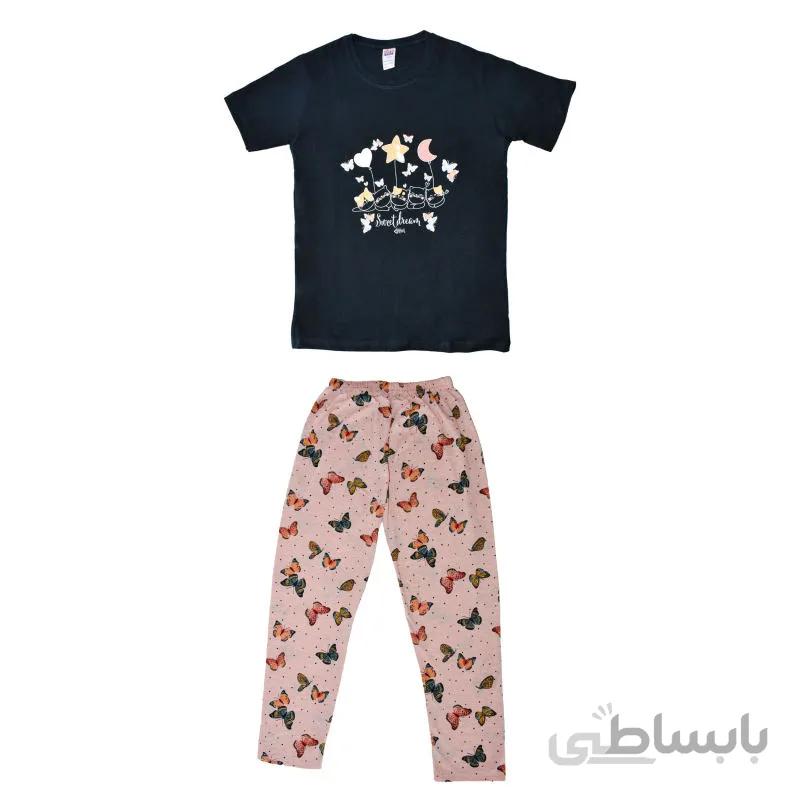 ست تی شرت و شلوار دخترانه زیروه مدل 6973