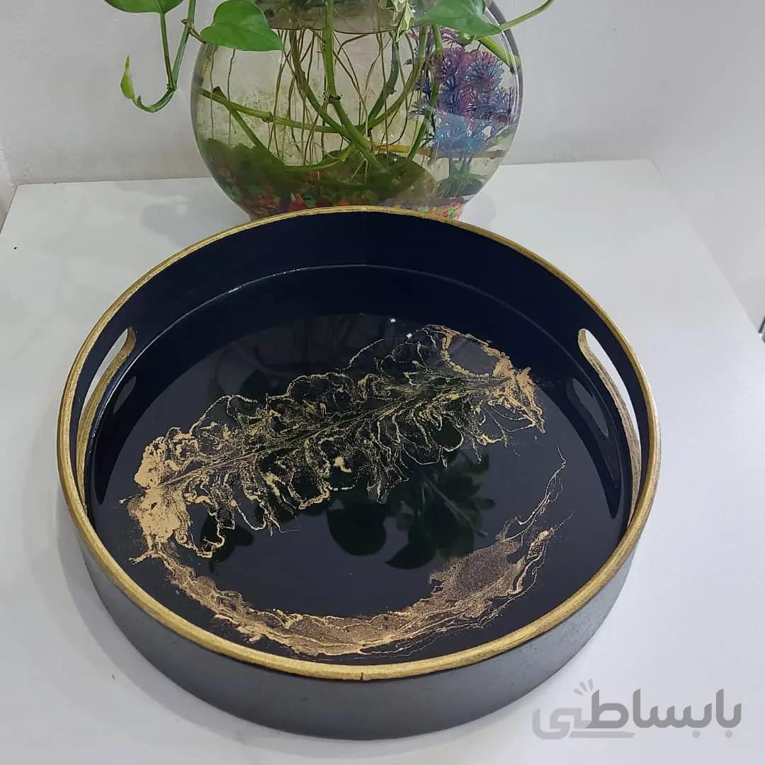 سینی چوب و رزین قطر ۳۰ کد ۱۰۲۲۸۶