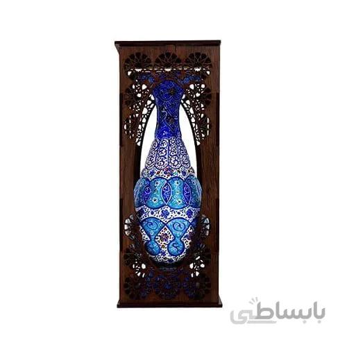 گلدان 20 سانتی جعبه مشبک میناکاری