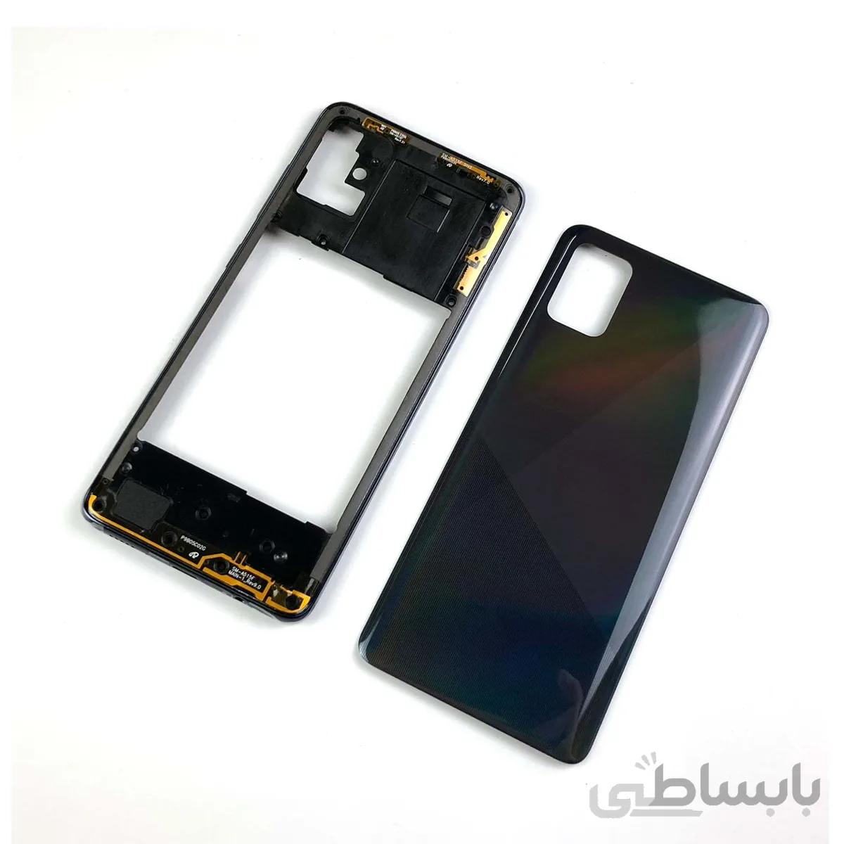 درب پشت گوشی A51 سامسونگ مشکی BACKDOOR+FRAME SAMSUNG Galaxy A51 BLACK