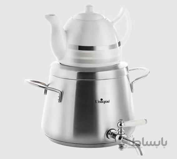 کتری استیل 4 لیتر با قوری چینی یونیک UN-7203