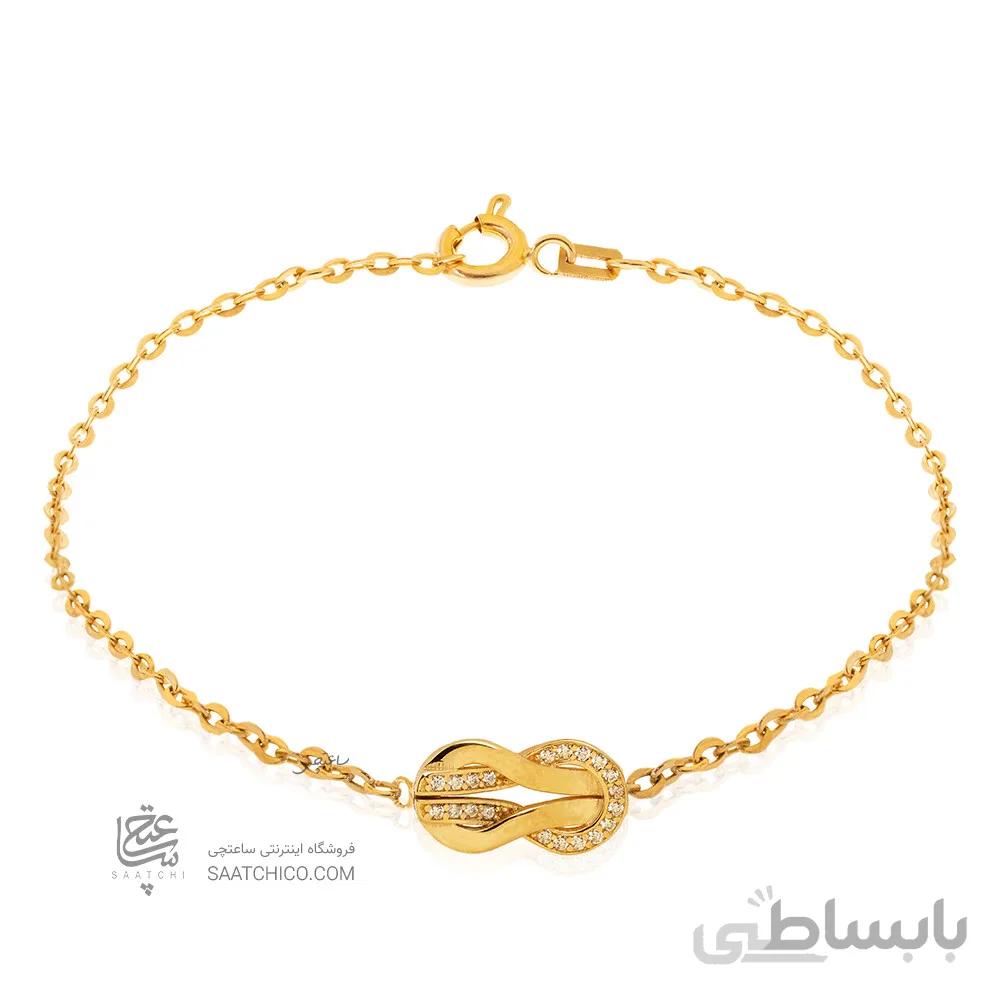 دستبند طلا طرح فرد کد CB481