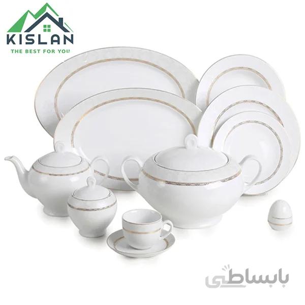 سرویس چینی زرین طرح هدیه طلایی 12 نفره