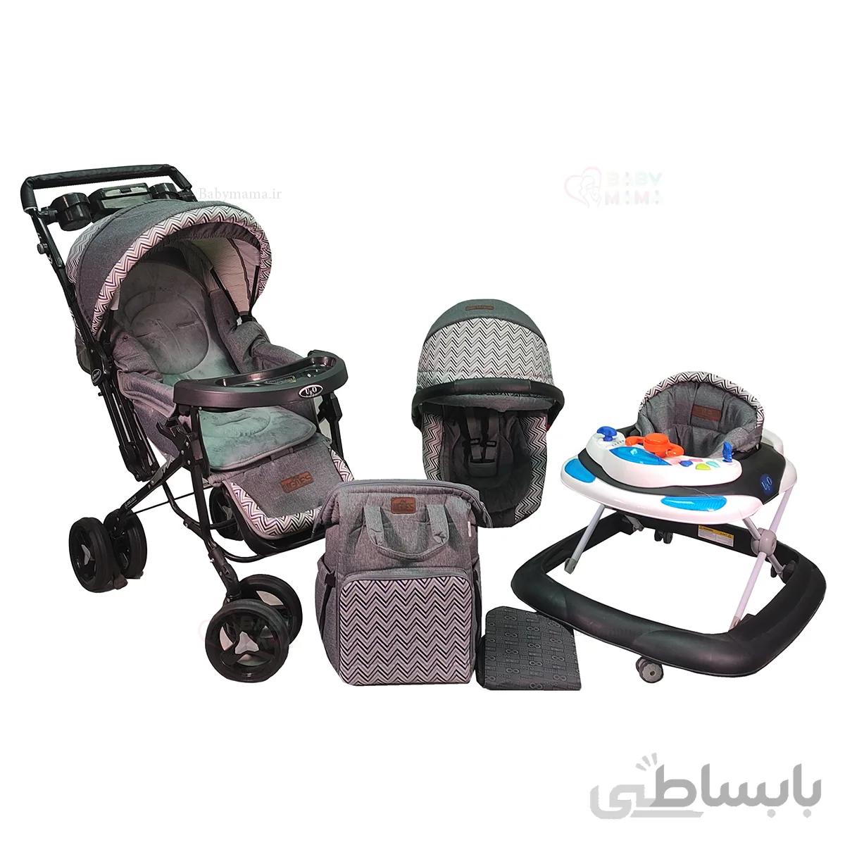 ست 4 تیکه کالسکه دلیجان مدل موج