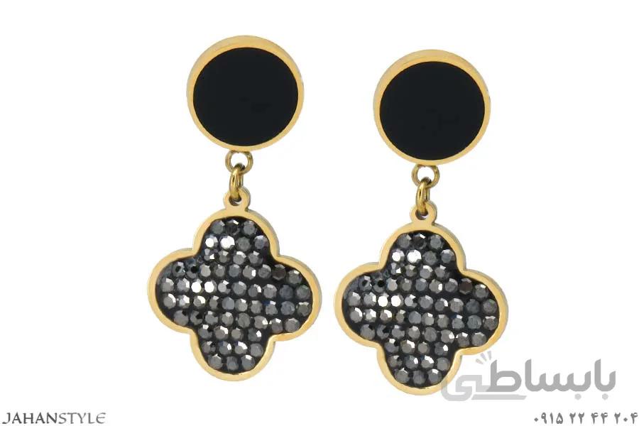 گوشواره طلایی استیل طرح فانتزی دخترانه