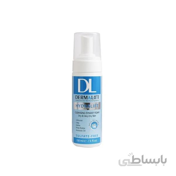 فوم شستشوی صورت پوست های خشک درمالیفت مدل Hydralift حجم 150 میلی لیتر