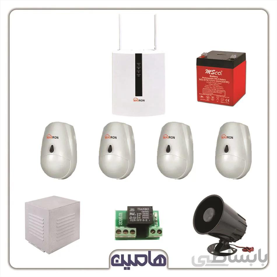 پکیج کامل دزدگیر صنعتی مکسرون به همراه 4 سنسور
