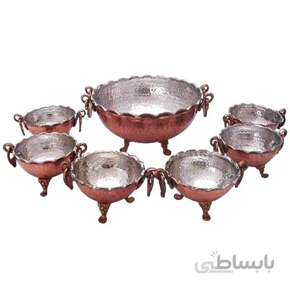آجیل خوری مسی زنجان مدل پایه دار کد C-174