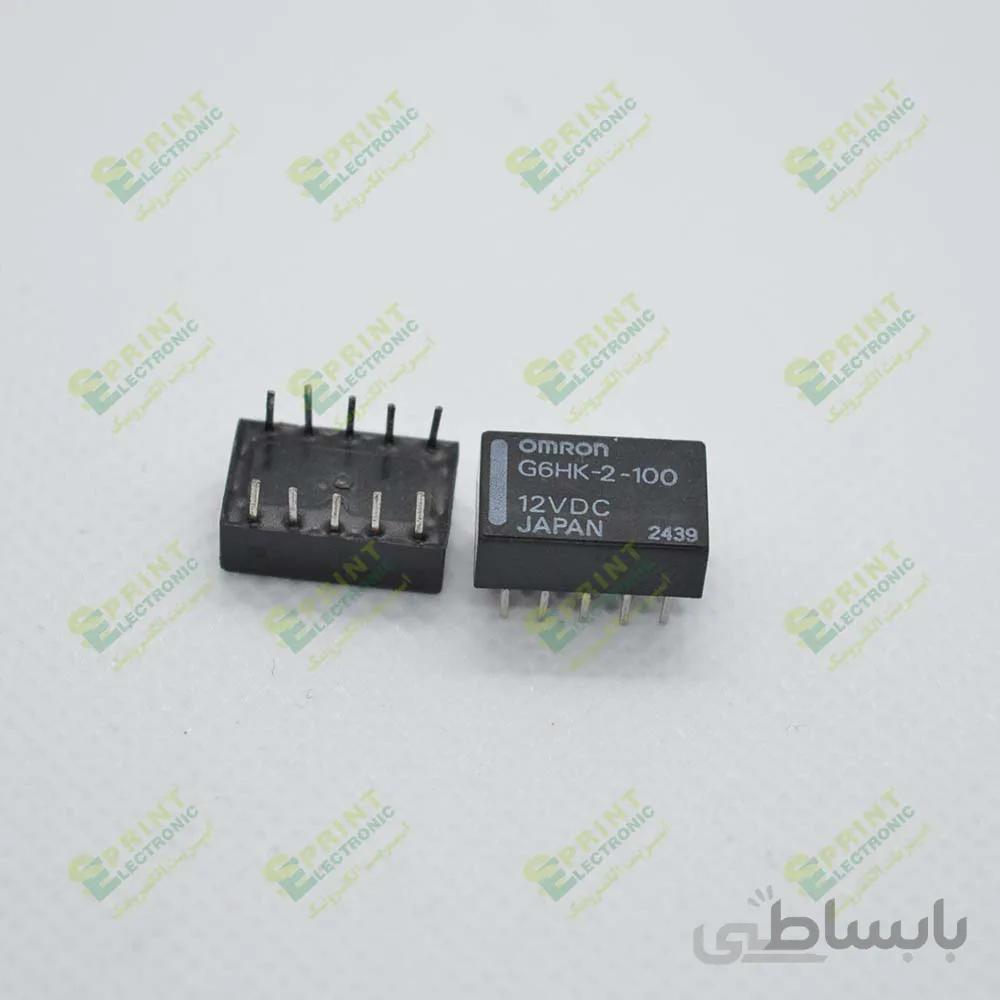 رله 12 ولت مخابراتی لچ 10 پایه 1 آمپر Omron G6HK-2-12VDC