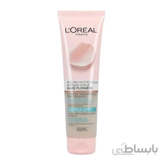 اسکراب لایه بردار پوست مدل ره فلورس لورال حجم 150 میل ا Rare Flowers scrub loreal