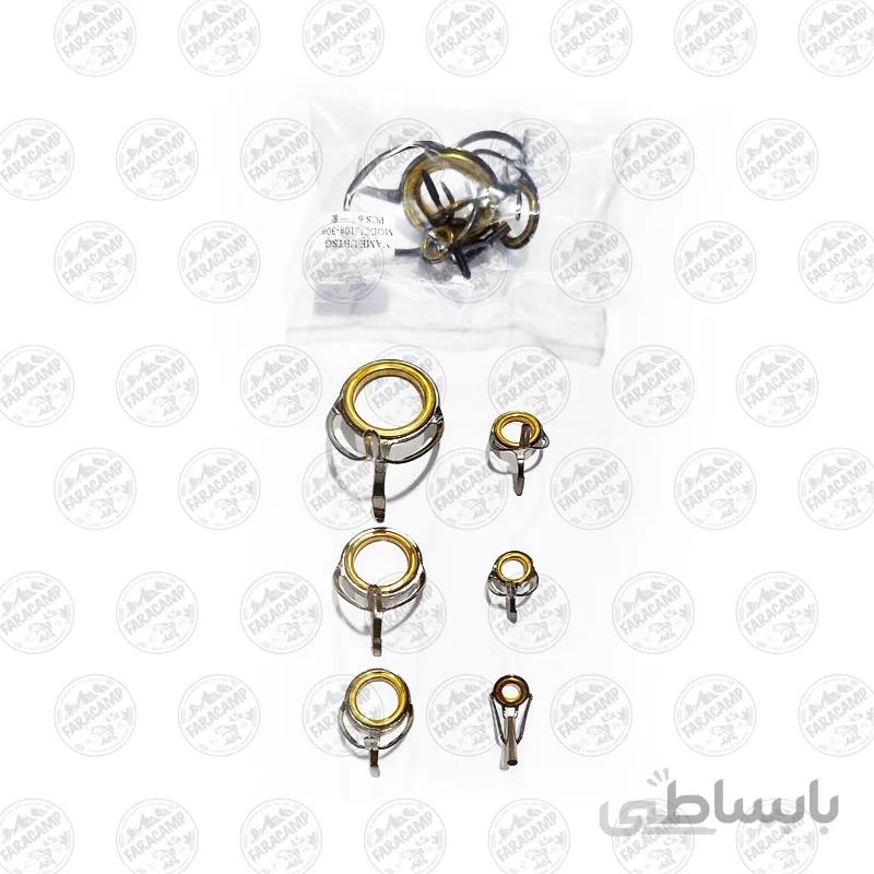 حلقه گاید یدکی چوب ماهیگیری 2 تکه 6 عددی