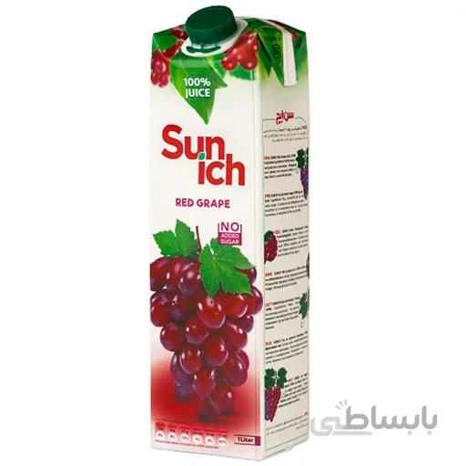 آبمیوه انگور قرمز سن ایچ پاکت 1 لیتری باکس 12 عددی