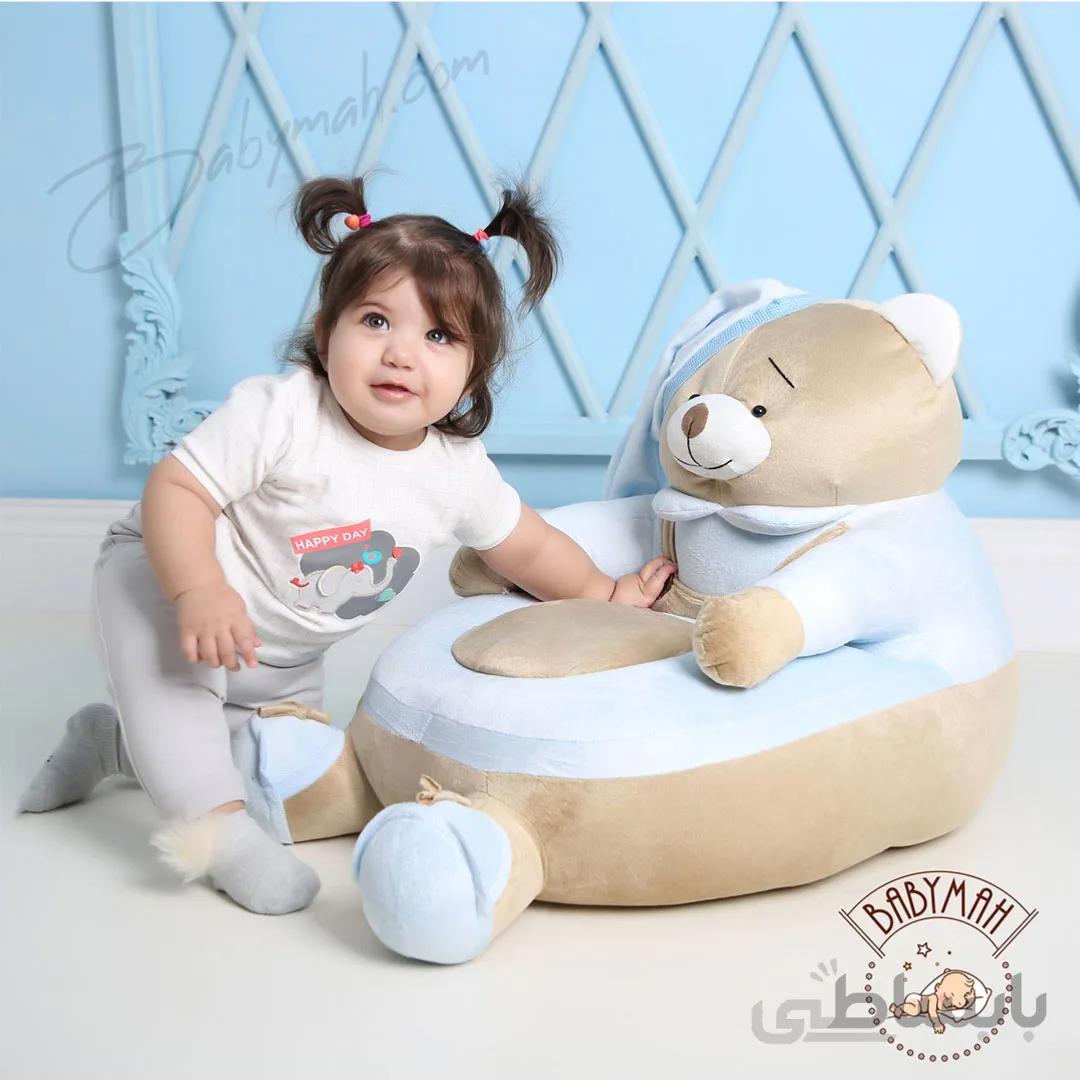 مبل کودک خرس تدی رنگ آبی