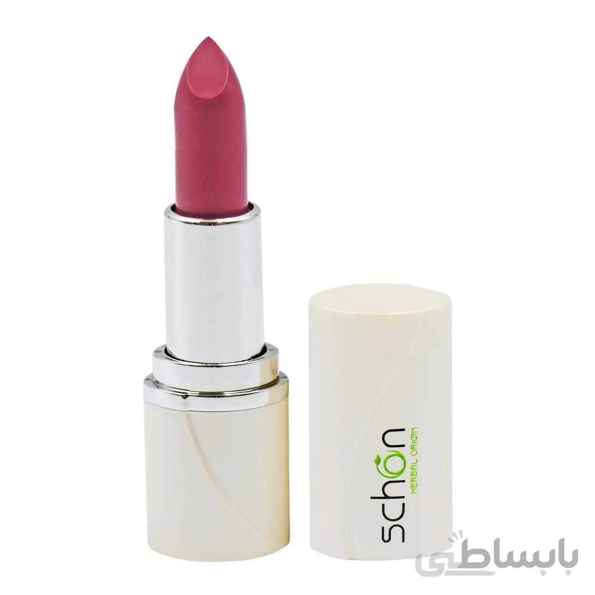 رژ لب جامد شون مدل Velvet Semi Matt شماره M12 ا Schon Velvet Semi Matt Lipstick No.M12 کد 388624
