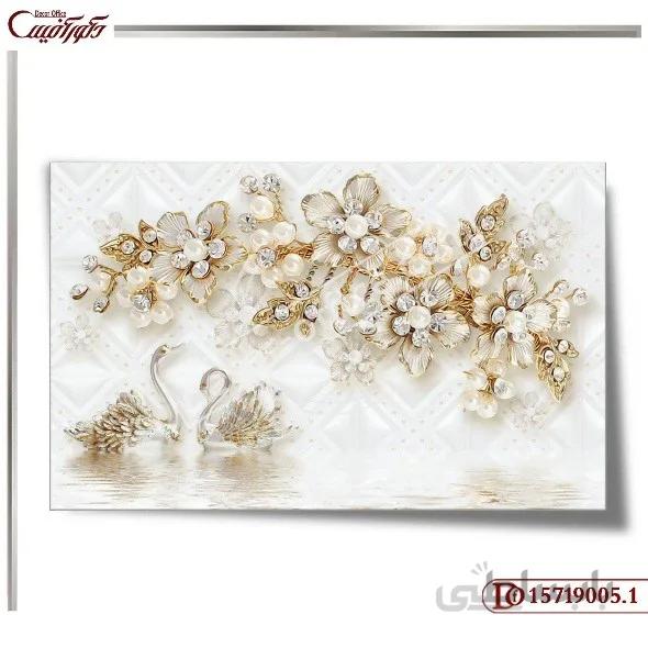 کاغذ دیواری سه بعدی گل 005.1 ا 3D flower wallpaper 005.1