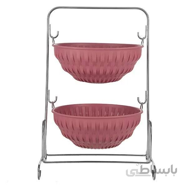 سبد سیب زمینی و پیاز لیمون مدل ۲ طبقه گرد