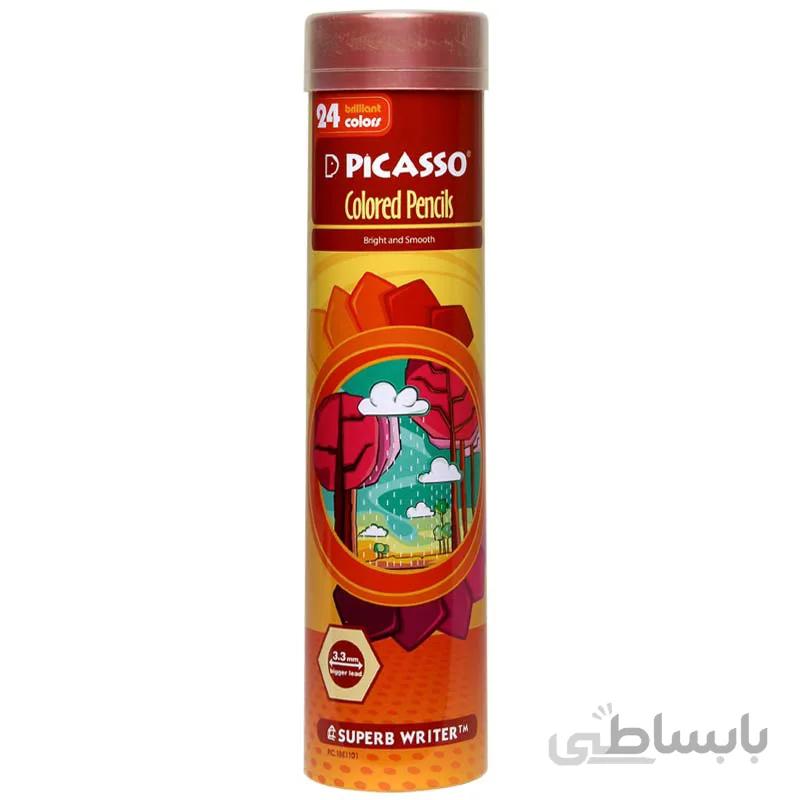 مداد رنگی 24 رنگ استوانه ای پیکاسو OR