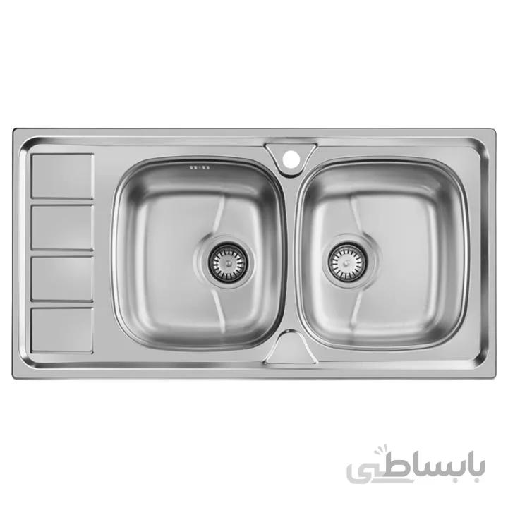 سینک ظرفشویی توکار کد 164 اخوان ا AKHAVAN