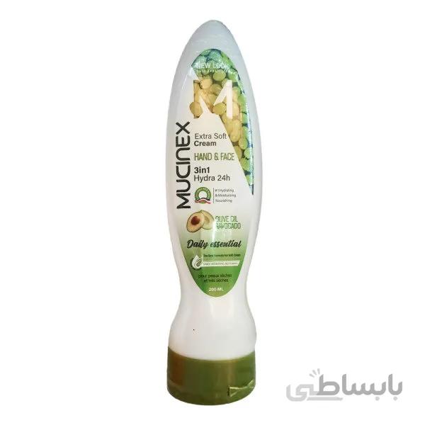 کرم آبرسان و مرطوب کننده زیتون و آووکادو 200 میل ماسینکس ا Mucinex Olive And Avacado Cream 200ml