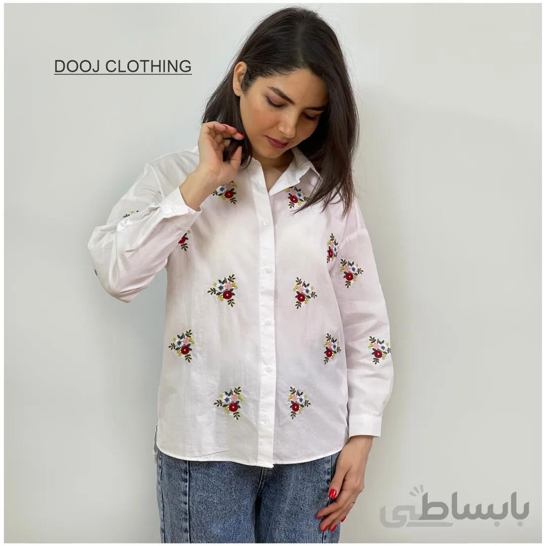 شومیز سفید گلدوزی